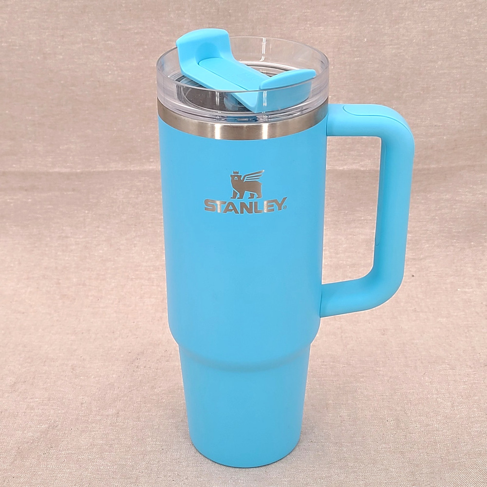 Stanley 30 oz Aqua Aquamarine Stanley Quencher H2.O FlowState Tumbler (no straw)